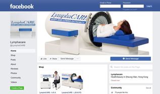 LymphaCARE Facebook page Screen Capture